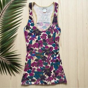 GUESS JEANS Y2K Floral Ribbed Tank Top – XS